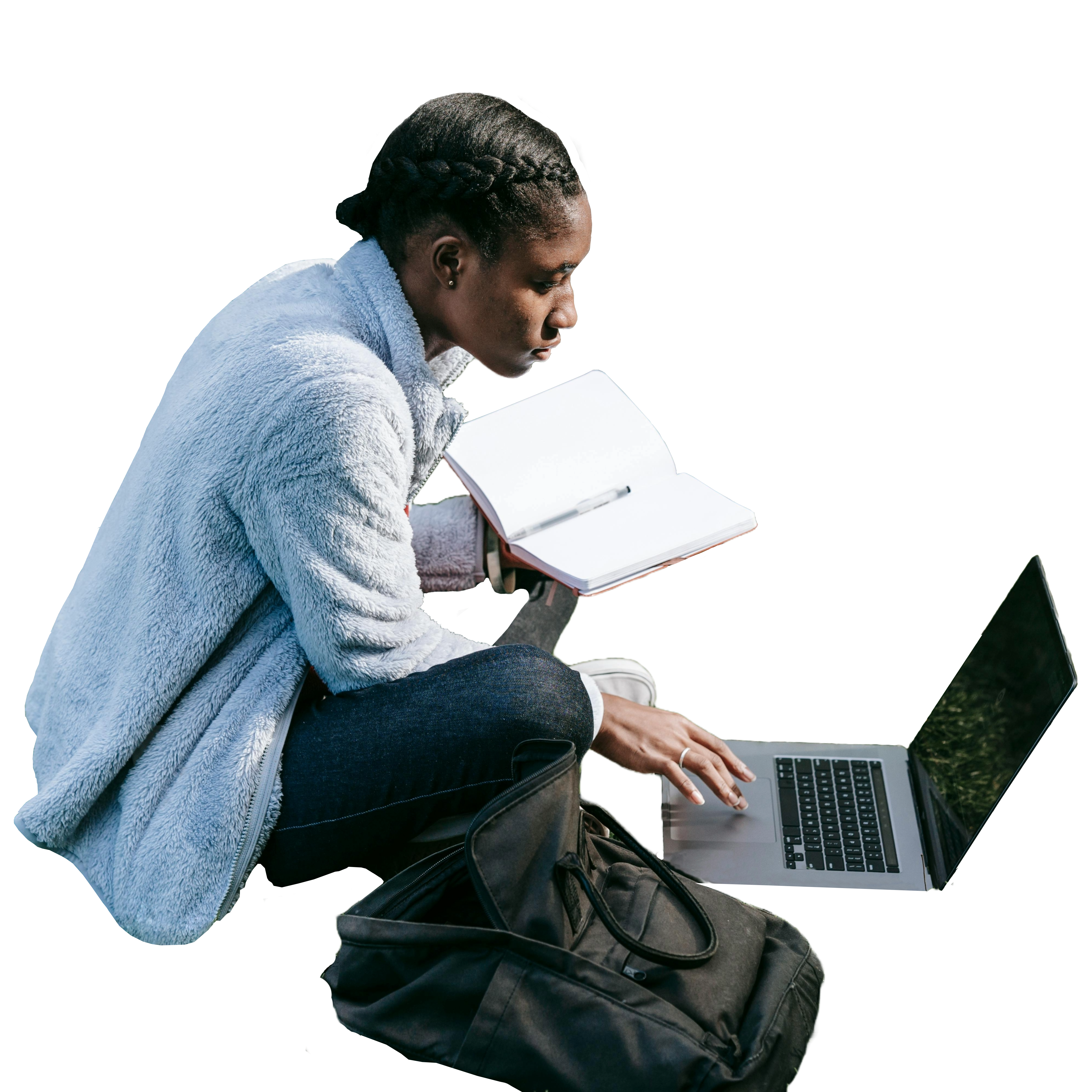 Estudiante con laptop